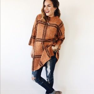 Roolee plaid tunic sweater dress